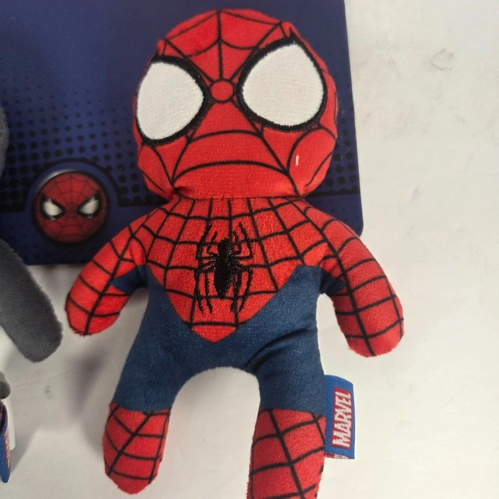 Marvel Spider-Man Venom 2 Pack Plush Squeaky Dog Toys 6 Inch New